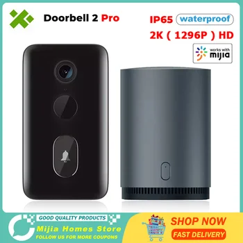 Hualai Xiaofang Smart Video Doorbell Camera 2 Pro 2K Ultra HD Ночного Видения Водонепроницаемая Работа С приложением Mihome Для Умного Дома