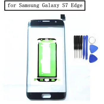 Панель Сенсорного Экрана Для Samsung Galaxy S7 edge Переднее Сенсорное Стекло Черный Белый Золотой ЖК-ДИСПЛЕЙ Запасные Части Для Ремонта + Клей 3 М