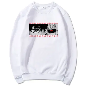 2023 2021 Tokyo Ghoul Kaneki Ken Eyes Япония Пуловеры с аниме принтом Толстовки Свободная толстовка в стиле хип-хоп Уличная одежда Harajuku Men Hood