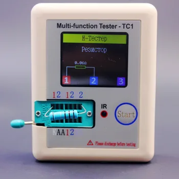 Российский многофункциональный Тестер Транзисторов TC1 Измеритель Емкости TFT-Диода-Триода LCR ESR NPN PNP MOSFET IR Tester