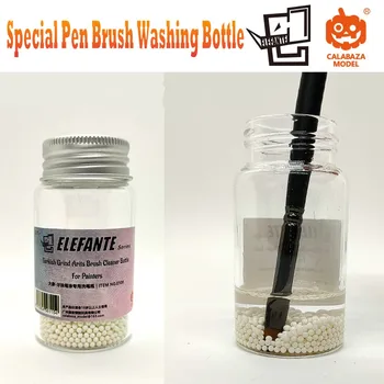 МОДЕЛЬ CALABAZA E108 Специальная ручка-щетка для мытья посуды с зубчатым шариком, бутылка для чистки Elephant Seris для инструментов для создания моделей DIY