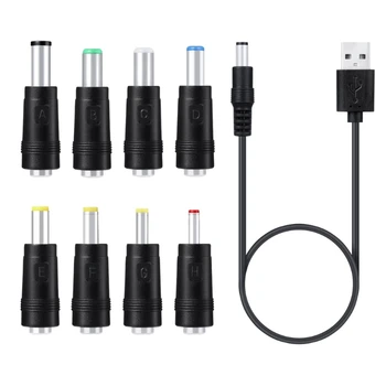 Новый USB to для Постоянного тока 5.5x2.1 мм 5.5x2.5 мм 6.3 мм Штекер Зарядный Шнур для Вентилятора Динамик LED L