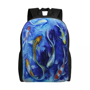 Рюкзак унисекс через плечо, Повседневный походный рюкзак, японская рыба Кои, Рисунок Божественного Животного, Школьная сумка, рюкзак для ноутбука