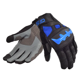 Перчатки для гоночного мотокросса для мотоцикла Motorrad Кожаные перчатки Черные синие спортивные перчатки аксессуары для велосипеда