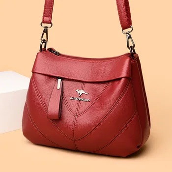2 плечевых ремня, высококачественная кожаная женская сумка через плечо 2023, роскошная дизайнерская сумка через плечо, Женская сумка-кошелек