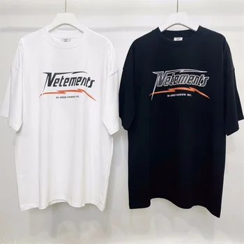 Футболка Vetements Hi Speed для мужчин и женщин 1: 1, высококачественная футболка Classic VTM с коротким рукавом