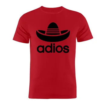 Новая футболка унисекс Adios Goodbye Испано-мексиканская забавная пародийная подарочная футболка для гиков, футболка оверсайз, забавная футболка, Летняя одежда