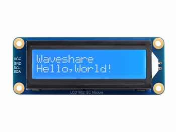 3,3 В / 5 В, модуль I2C LCD1602, белый цвет на синем фоне, ЖК-дисплей с 16x2 символами, два сигнальных вывода, экономия ресурса ввода-вывода