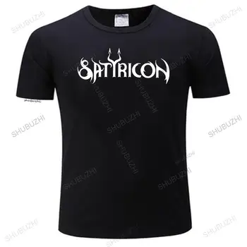 Модная брендовая футболка, мужские футболки в свободном стиле, забавная футболка, мужская новинка, футболка с логотипом Satyricon, многоцветные топы, футболка