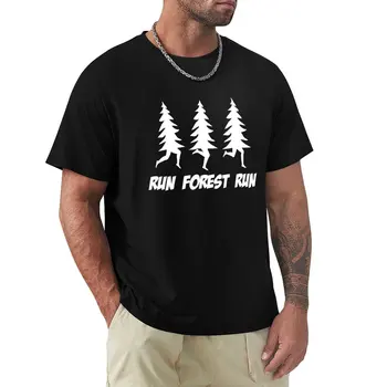 Футболка Run Forest Run, футболки для мальчиков, короткая футболка для мужчин, одежда