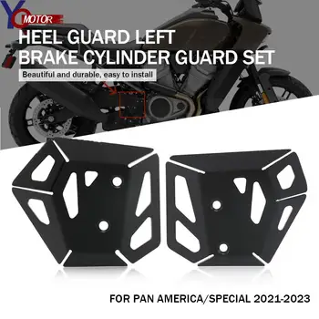 Защита пятки мотоцикла левая алюминиевая Для Pan America RA1250 RA1 Special RA1250S 2021 2022 2023 Защита главного тормозного цилиндра заднего колеса 