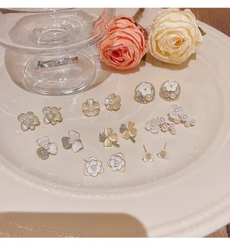 Новый набор серебряных сережек-гвоздиков S925 для женщин и девочек, Простые Милые Изысканные мини-украшения, подарок Оптом, прямые продажи