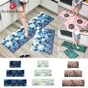 Bubble Kiss Современный геометрический кухонный коврик, домашний износостойкий коврик, кухонный ковер из ПВХ с длинной полосой, нескользящий коврик для ванной комнаты