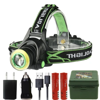 Лампочки XM-L Light, микро-фонарик, светодиодная фара, перезаряжаемая для фонарика, Портативная головка, датчик для рыбалки, Фара