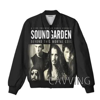 Новые модные женские/мужские 3D печати, как Soundgarden полоса молнии бомбардировщик куртки мужские пальто Мужские пальто на молнии куртки