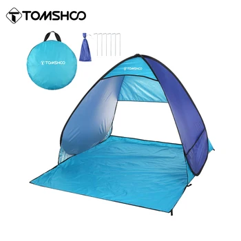 Всплывающая палатка TOMSHOO для кемпинга на 3-4 человека, Пляжная палатка для путешествий, легкая Уличная Пляжная тень, Навес от солнца, палатка для переодевания, домик для переодевания