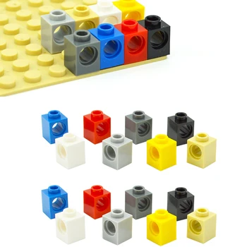 Технические строительные блоки 1x1 с перфорированными отверстиями из кирпичей Собирают частицы деталей MOC 6541 Развивающие творческие игрушки для детей