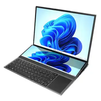 Ноутбук с двумя сенсорными экранами, 16-дюймовый и 14-дюймовый, поддержка процессоров Win11 ® Core ™ I7, ноутбук с разделенным экраном 100-240 В N