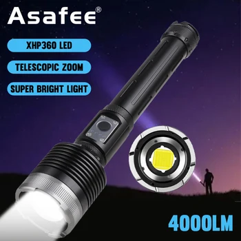 Фонарь Asafee Strong Light XHP360 с шариками лампы, сверхяркий многофункциональный USB-аккумуляторный фонарь дальнего действия