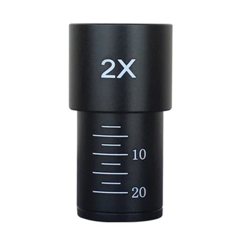 2X Линза Барлоу для 23,2 мм Порта Крепления Биологического Микроскопа Цельнометаллический Алюминиевый Микроскоп Barlow Lens Аксессуары Черный Челнок