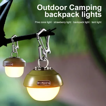 Портативный светодиодный фонарь для кемпинга, водонепроницаемый фонарь для палатки, фонарь для наружного рюкзака, Перезаряжаемый Мини-фонарик, Садовый Подвесной светильник
