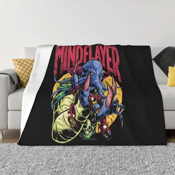 Игровое одеяло DND Фланелевое демисезонное с логотипом Mindflayer, теплые накидки для зимнего постельного белья