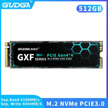 Твердотельный накопитель GUDGA 512GB NVMe Ssd M2 PCIe Gen 4.0x4 SSD 4500 Мбит/с 2280 Внутренний Твердотельный Накопитель Жесткий Диск для PS5 Desktop