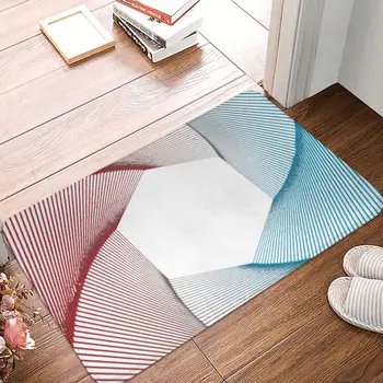 3D Vortex Illusion Противоскользящий коврик для двери, кухонный коврик с отверстием, красно-синий балконный ковер, коврик для входной двери, домашний декоративный коврик
