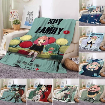 3D принт аниме Семейное одеяло-шпион, Мягкий чехол для дивана, одеяло Anya, флисовый гобелен, теплые одеяла для кровати в спальне. Диван
