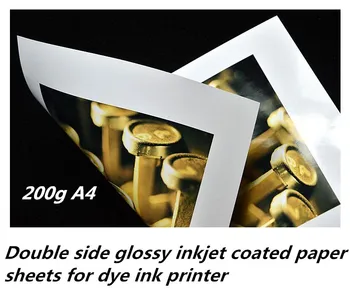200 г бумаги для струйной печати формата А4, двусторонняя глянцевая бумага для струйной печати, бумага с художественным покрытием
