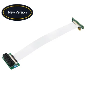 PCI-e 36Pin 1X Удлинительный кабель со светодиодом питания 12 В и пластиковой прокладкой для печатной платы (двойное вертикальное направление на 90 градусов)