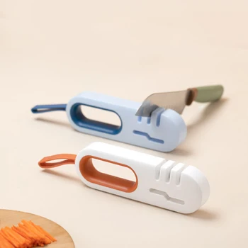 Точилка для ножей 4 в 1 Кухонные ножи Ножницы Многофункциональный станок для заточки точильных камней Шлифовальные кухонные инструменты Аксессуары