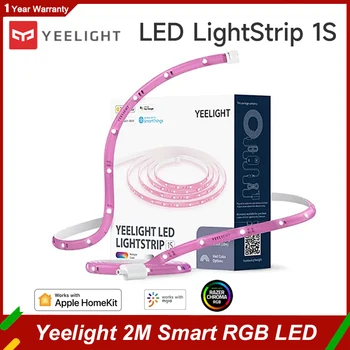 Yeelight 2M Smart RGB LED Light Strip 1S Выдвижная Многоцветная Светодиодная лента с регулируемой яркостью Smart App Wifi Control Music Sync Tape Strip Lights