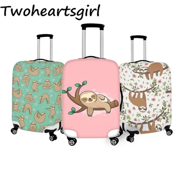 Новый модный чехол для дорожного чемодана с рисунком Ленивца из мультфильма, Моющиеся чехлы для багажа, Пылезащитный чехол для багажа на молнии
