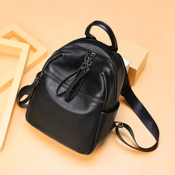 Высококачественный Элегантный Корейский Модный Рюкзак 2023 года, Новый Рюкзак Для Колледжа Большой емкости, Кожаный Рюкзак Для Отдыха И Путешествий