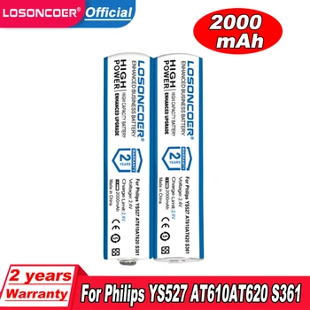 2000 мАч Батарея Для Philips YS527 AT610 AT620 S361 S5000 RQ360 RQ361 YS523 YS524 YS525 YS526 S560 S561 Бритвы Аккумуляторы
