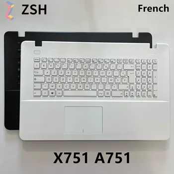 FR Французская клавиатура тачпад подставка для рук клавиатуры для Asus A751 x751 x751l x751lk x751lk x751ma x751y Клавиатура ноутбука C крышкой