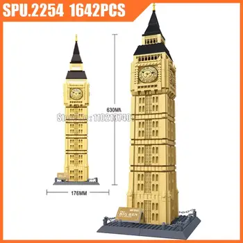 5216 1642шт Всемирно известная Великая архитектура Лондон Биг Бен Строительный блок Игрушечный кирпич
