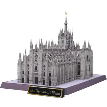 Миланский собор, Италия, здание мировой классической архитектуры, 3D бумажная модель