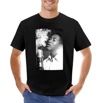Футболка The Legend Sam Cooke Bw, графическая футболка, графические футболки, однотонная футболка, черные футболки для мужчин