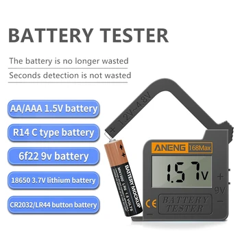 Универсальный тестер заряда батареи для AA AAA 9V 1.5 V, инструмент для проверки заряда батареи на кнопках, бытовой Ручной тестер емкости батареи