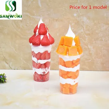 имитация Фруктового мороженого Melaleuca модель реквизита для фруктового сока Модель Поддельной Еды модель фруктового пломбира образец стаканчика для фруктового мороженого