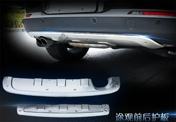 Стайлинг автомобиля, отделка переднего заднего бампера, защитный нескользящий лист для бампера из нержавеющей стали для Volkswagen Tiguan 2010 ~ 2016