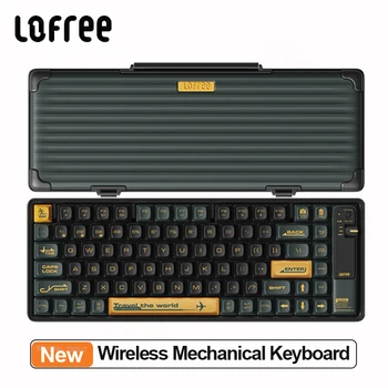 Механическая клавиатура Lofree Wireless Bluetooth, 84 клавиши, портативная перезаряжаемая клавиатура Type-C с магнитной крышкой для ключей, проводная клавиатура