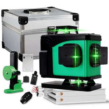 Высококачественное автоматическое выравнивание внутреннего и наружного уровня, зеленая подсветка, 16-линейный лазерный инфракрасный высокоточный сильный свет, настенный пол, м