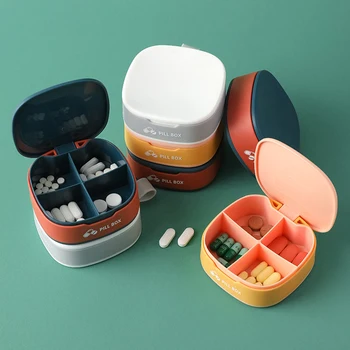 Портативный Мини-отсек для таблеток многоразового использования, Диспенсер для таблеток, чехол-органайзер для дома, коробка для хранения в путешествиях
