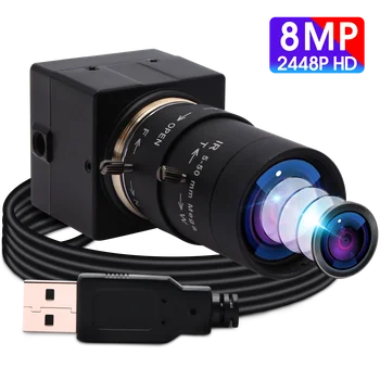 8MP USB Веб-Камера Видеонаблюдения CCTV Высокого Разрешения IMX179 С Переменным Фокусным Расстоянием 5-50 мм Встроенная USB-Видеокамера для ПК