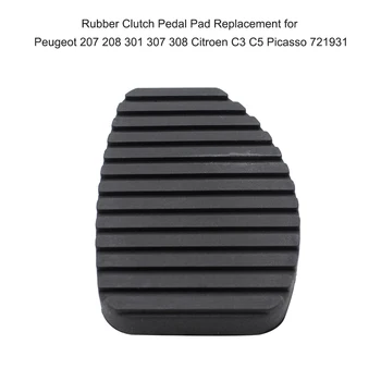 Натуральная резиновая накладка на педаль тормоза сцепления, нескользящая для Peugeot 207 208 301 307 308 Citroen C3 C5 Picasso