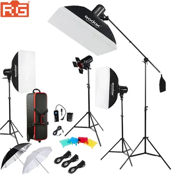 Godox E300-D Профессиональная фотография, фотостудия, лампа Speedlite Lighting 4 * 300 Вт, студийная вспышка, стробоскопический комплект+