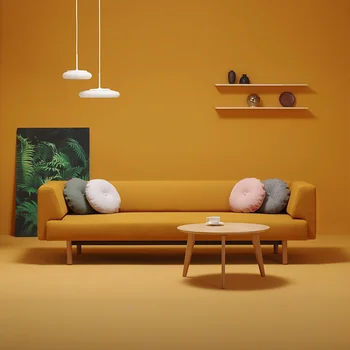Современный тканевый диван Nordic simple для трех человек, экономичный диван для гостиной